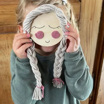 1 ADET INS Örgü Bebek Bebek Saç Klipleri Tutucu Prenses Kız Firkete Hairband Depolama Kolye Yaylar Organizatör Duvar Asılı Süsleme