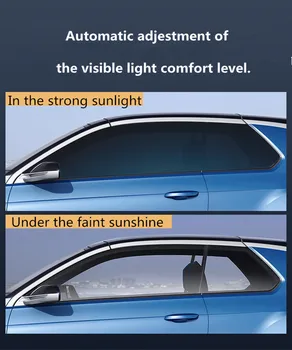 HOHOFILM 45 %-75 % VLT 50cm x 200cm Fotokromik Film Araba Ev Cam Pencere Tonu Güneşlik Akıllı Optik Kontrollü Araba Aksesuarları