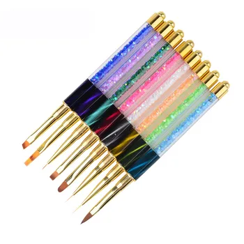 Yeni Nail Art Akrilik fondöten Oyma UV Jel Uzatma Oluşturucu Boyama Fırça Hatları Astar cetvel kalemi Manikür Araçları