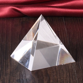 Temizle Mısır Kristal Cam Piramit İlahi Tedavi Zanaat Süsler Ev Dekorasyon