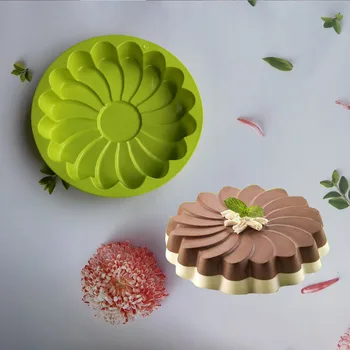 Silikon Kek Kalıpları Çiçek Taç Şekli Pişirme kalıp mutfak Aracı 3D Ekmek Pasta Kalıp Pizza Pan DIY Doğum Günü Düğün Parti