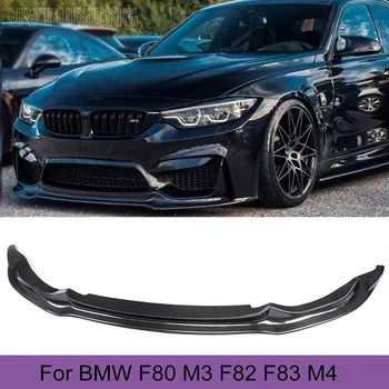 BMW için F80 M3 F82 F83 M4 2014-2018 Sedan Coupe Cabrio Ön tampon altı spoyler Ayırıcılar Çene Koruma Karbon Fiber / FRP