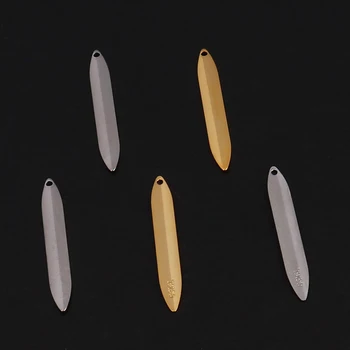 20 adet / grup Altın Takılar Paslanmaz Çelik Etiket Charm Takı Yapma Malzemeleri Boş Kolye DIY Takı Bulguları için Toptan