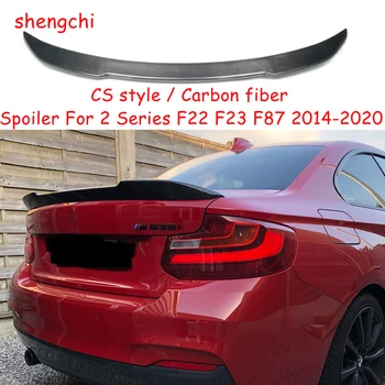 F22 CS Stil BMW için rüzgarlık 2 Serisi F23 F87 M2 M2C M Spor Coupe 2014-2020 için Karbon Fiber Arka Bagaj Spoiler Boot Dudak Kanat Dudak