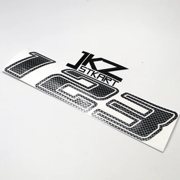 JKZ STKART Vinil Kalıp Kesim Numarası Çıkartması Damalı Desen Koyu Gri Sticker Araba Yarışı motorsiklet Kamyon Dizüstü Kask