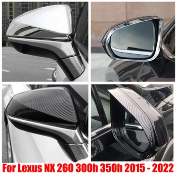 LHD İçin Lexus NX 260 300h 350h 2015-2022 Styling Krom Karbon Araba yan dikiz aynası Dekorasyon Kapak Trim Aksesuarları