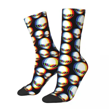 Unisex Psychedelic 3d Alien Moda Çorap Rahat Moda Çorap Harajuku Şeyler Orta TubeSocks İnanılmaz Hediye