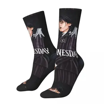 Ekip Çorap Çarşamba Addams Harika Aksesuarları Erkekler Kadınlar için Rahat Çorap Tüm Sezon doğum günü hediyesi
