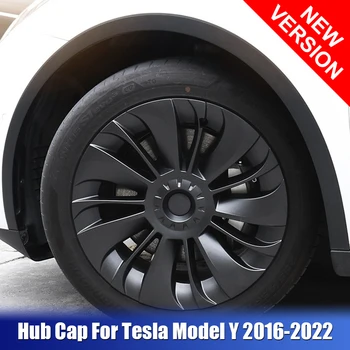 4 Adet 19 İnç Araba teker göbeği kapağı Tesla Modeli Y 2016-2022 İçin Tekerlek Kapakları Dekoratif Jant Kapağı Tam Kapak Koruma Otomobil Aksesuarları