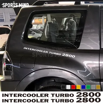 2 X Intercooler Turbo 2800 Araba Sticker Çıkartma Otomobiller Araba Styling İçin Mitsubishi Delica L300 Pajero Shogun Aksesuarları