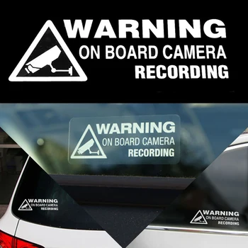 Büyük Yan Araba Çıkartmaları Styling Pencere Kamyon Oto Yarış vinil yapışkan Çıkartması Uyarı Kurulu Kamera Kayıt Araba Aksesuarları