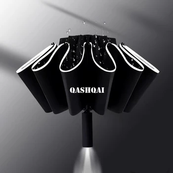 Otomatik Şemsiye Yansıtıcı Şerit Ters Led Şemsiye Nissan Qashqai İçin J10 J11 2021 2020 2019 2018- 2011 2010 2009 2008