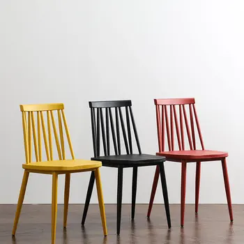 Wuli İskandinav Sandalye Modern Minimalist Tembel Ev Plastik Arka Tabure Eğlence Masa Sandalye Ins Yemek Sandalyesi Windsor Sandalye 2022