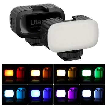 VIJIM Ulanzi VL15 Mini RGB Led Video ışığı 8 Renkler taşınabilir dolgu ışığı Softbox difüzör ile 2W 750mAh pil tipi C Vlog ışık