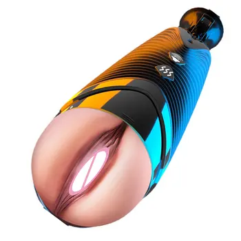Otomatik Seks Makineleri Erkek Masturbator Kupası Silikon Vajina Gerçek Pussy Oral Seks Cep Yetişkin Mastürbasyon Oyuncakları Erkekler için Dayanıklılık