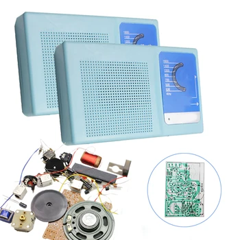 Yeni Süperheterodin Radyo Alıcısı 7 Transistör + sch + Kılıf w / Hoparlör DIY Kitleri DIY Elektronik Montaj Seti Kiti