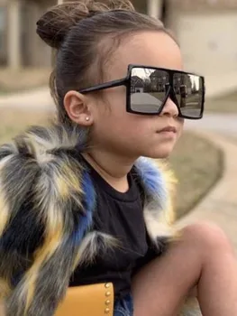 2022 Moda Yeni Çocuk Güneş Gözlüğü Kare Erkek Kız Marka Çocuk Gözlük Bebek Tonları Bebek Erkek Kız Gözlük Gafas De Sol