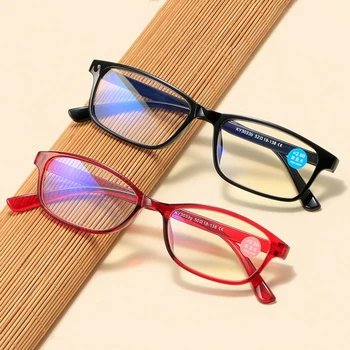 Anti-mavi ışık Göz koruması okuma gözlüğü Erkekler Kadınlar Ultra hafif TR90 Presbiyopi Gözlük Anti Yorgunluk bilgisayar gözlük + 1.5