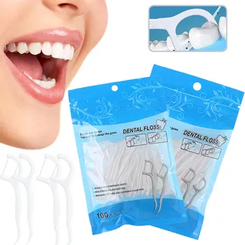50/100 adet Diş Temizleme İnterdental Fırça Diş Temiz Sopa Ağız Hijyeni Diş İpi Pensesinde Seçtikleri Kürdan Diş Sopa