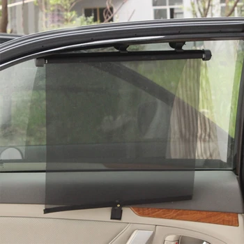 Eşleştirilmiş Rulo Örgü Araba yan pencere gölgeliği Güneşlik UV Koruma Sürücü Aile Pet Ön ve Arka Koltuk