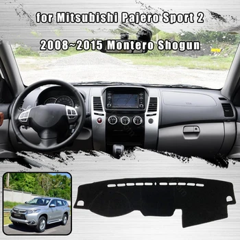 Araba Dashboard Kapak Dash Mat Mitsubishi Pajero Sport için 2 2008 ~ 2015 Montero Shogun Otomatik kaymaz Güneş Gölge Pad Halı