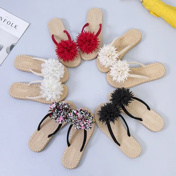 2022 Kadın Flip Flop Rahat Çiçek Terlik Bayanlar Üzerinde Kayma düz ayakkabı Kadın Moda Kaymaz Slaytlar plaj sandaletleri Yeni