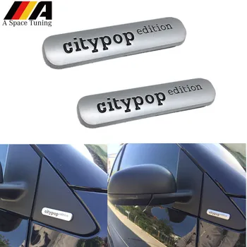 2 Adet cıtypop baskı Amblem Rozeti Metal Araba Sticker 3D Dikiz Aynası Dekorasyon Evrensel Benz Smart Fortwo İçin Brabus 453