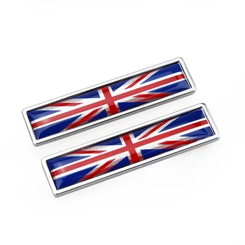 1 Çift İNGİLTERE İngiliz bayrağı İngiltere 3D Metal Araba Sticker Çıkartma Dekorasyon Rozeti Amblemi Aksesuarları Oto Çıkartmaları Audi Bmw İçin Toyota