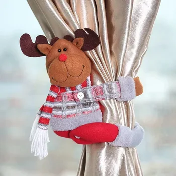 Yaratıcı Noel çizgi film bebeği Perde Tutucu Tieback Dekoratif Perde Toka Perdeler Kravat Holdbacks Noel Dekor