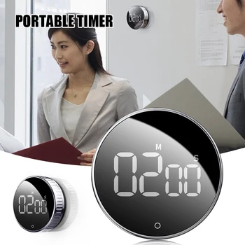 Öz disiplin zamanlayıcı Dijital Kronometre Elektronik Manyetik Kronometre Saat ve Dijital LED Alarm Ofis Banyo Mutfak