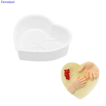 Yeni Kek Dekorasyon Araçları Şükran Günü 3D Kalp Şekli Fondan Kek silikon kalıp DIY Çikolata Bisküvi Kalıp Mus Kek Kalıbı