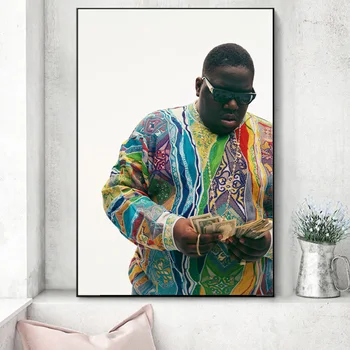 Biggie Smalls Notorious B. I. G. Hip-Hop Müzik Tuval Boyama Sanat Duvar Dekor Posteri Ve Baskılar Portre Resim Dekorasyon