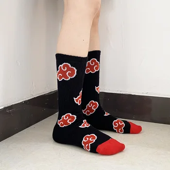 Anime Akatsuki Uzun Çorap Cosplay Sahne Cadılar Bayramı Pamuk Yetişkin Karikatür Ninja Bulut Çorap Erkekler Kadınlar için Hediye